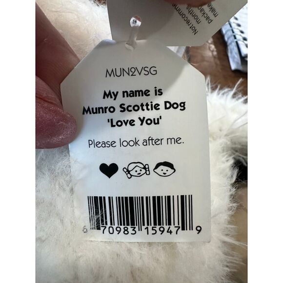 NWT AUTHENTIC Jellycat Munro Scottie Dog w/ ‘Love You’ Rose Plush Stuffed Animal - Picture 7 of 16